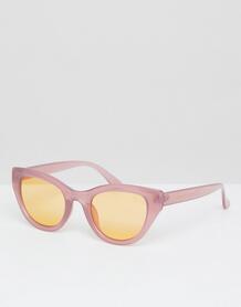 Солнцезащитные очки кошачий глаз в розовой оправе с оранжевыми стеклам South Beach 1261132