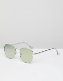Серебристые солнцезащитные очки в стиле ретро River Island 1334326