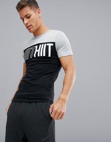 Черная футболка со вставкой HIIT - Черный 1317437