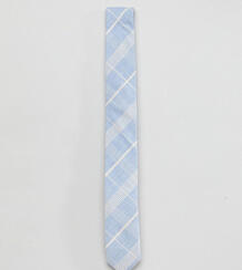 Синий хлопковый галстук в клетку Noak - Синий 1269485