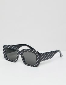 Массивные прямоугольные солнцезащитные очки ASOS DESIGN - Черный 1265688