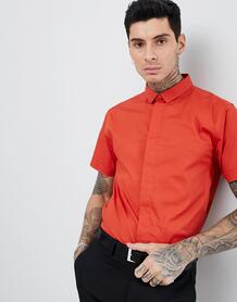 Эластичная рубашка с короткими рукавами Process Black - Красный 1220229