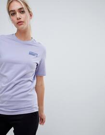 Сиреневая футболка с принтом логотипа на спине New Balance 1325709