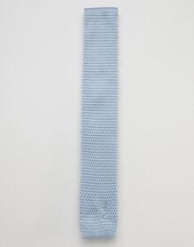 Голубой галстук с прямоугольными концами Religion wedding - Синий 1311197