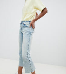 Светлые укороченные расклешенные джинсы с вытачками ASOS DESIGN Petite Asos Petite 1286767