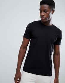 Черная обтягивающая футболка из органического хлопка Esprit - Черный EDC by Esprit 1281276