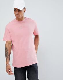 Розовая футболка с вафельной фактурой Pull&Bear - Розовый 1331214