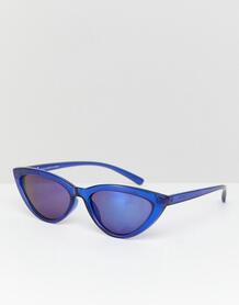 Синие солнцезащитные очки кошачий глаз Weekday - Синий 1289334