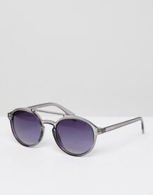 Солнцезащитные очки-авиаторы в серой оправе AJ Morgan - Серый 1275031