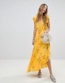 Платье макси с цветочным принтом Rahi Cali - Желтый 1274713