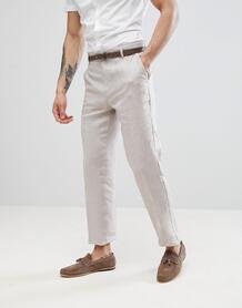 Светло-бежевые льняные брюки классического кроя United Colors Of Benet United Colors of Benetton 1285300