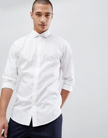 Облегающая рубашка из мягкой хлопковой ткани Selected Homme - Белый 1266550