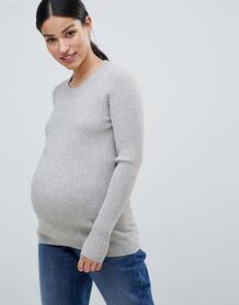 Тонкий джемпер в рубчик ASOS DESIGN Maternity - Светло-бежевый Asos Maternity 1245257