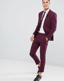 Бордовые облегающие брюки Burton Menswear - Розовый 1317455