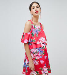Двухслойное короткое приталенное платье с цветочным принтом ASOS DESIG ASOS Maternity - Nursing 1314762