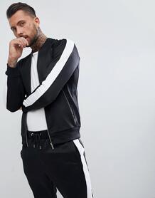 Черная спортивная куртка обтягивающего кроя The Couture Club - Черный 1280056
