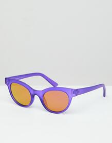 Фиолетовые матовые солнцезащитные очки в круглой оправе AJ Morgan 1273200