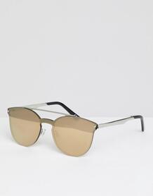 Круглые солнцезащитные очки в черепаховой оправе с зеркальными стеклам ASOS DESIGN 1244760