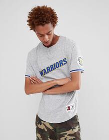Серая футболка в стиле ретро Mitchell & Ness NBA Golden State Warriors 1188442