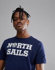 Темно-синяя футболка с логотипом North Sails - Темно-синий 1238680