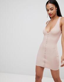 Платье мини с застежкой на крючки Missguided - Розовый 1286162