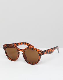 Солнцезащитные очки в круглой черепаховой оправе Jeepers Peepers 1299805