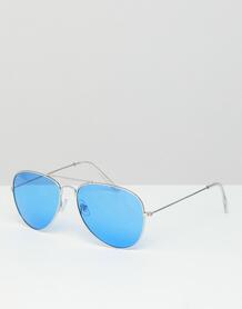 Солнцезащитные очки-авиаторы с голубыми стеклами Jeepers Peepers 1299828