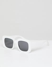 Белые квадратные солнцезащитные очки с затемненными стеклами ASOS DESI ASOS DESIGN 1240324