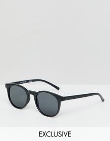 Черные круглые солнцезащитные очки Reclaimed Vintage inspired - Черный 1231754