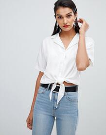 Жаккардовая блузка с завязкой Selected Femme - Белый 1313113