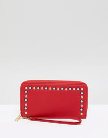 Красный кошелек с отделкой искусственным жемчугом Yoki Fashion 1232725