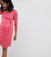Кружевное платье-футляр Mamalicious - Розовый Mama Licious 1311692