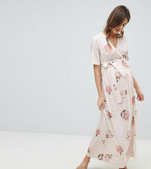 Платье макси с запахом и цветочным принтом ASOS DESIGN Maternity ASOS Maternity - Nursing 1278952