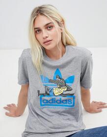 Oversize-футболка с логотипом-трилистником adidas Skateboarding 1217470