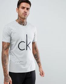 Облегающая футболка с логотипом Calvin Klein - Серый 1324336