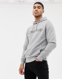 Худи светло-серого цвета с логотипом Calvin Klein - Серый 1304784