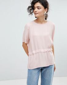 Блузка с асимметричным краем Selected Femme - Розовый 1155581