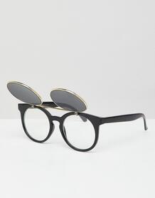 Черные солнцезащитные очки с поднимающимися стеклами New Look - Черный 1299073