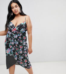 Платье миди с принтом ASOS DESIGN Curve - Мульти Asos Curve 1272396