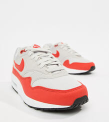 Красно-серые кроссовки Nike Air Max 1 - Красный 1202282
