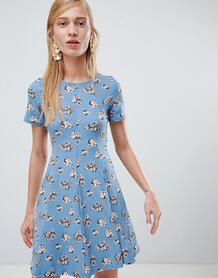 Свободное платье с цветочным принтом New Look - Синий 1312841