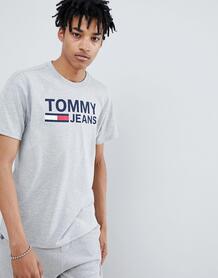 Серая меланжевая футболка с принтом логотипа Tommy Jeans Capsule 1292761