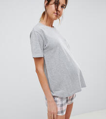 Серая меланжевая футболка для сна ASOS DESIGN Maternity - Выбирай и ко Asos Maternity 1262570