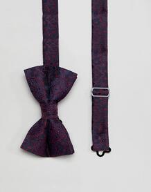 Темно-синий галстук-бабочка с принтом пейсли ASOS DESIGN - Темно-синий 1296555