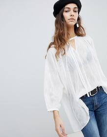Хлопковая oversize-блузка Soaked In Luxury - Белый 1265875