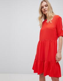 Ярусное свободное платье Y.A.S - Красный 1254300