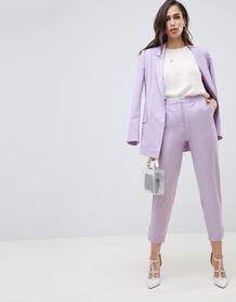 Сиреневые строгие брюки ASOS DESIGN - Фиолетовый 1251748