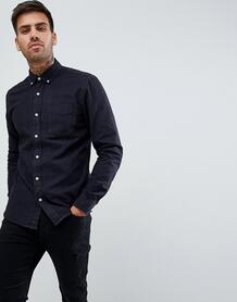 Черная джинсовая рубашка Pull&Bear - Синий 1295750