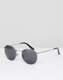 Круглые солнцезащитные очки в серебристой оправе Pretty Green 1250910