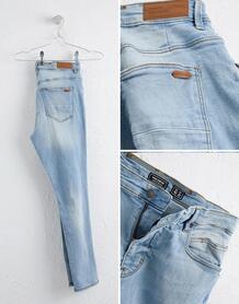 Синие джинсы-морковки с рваной отделкой Pull&Bear - Синий 1249110